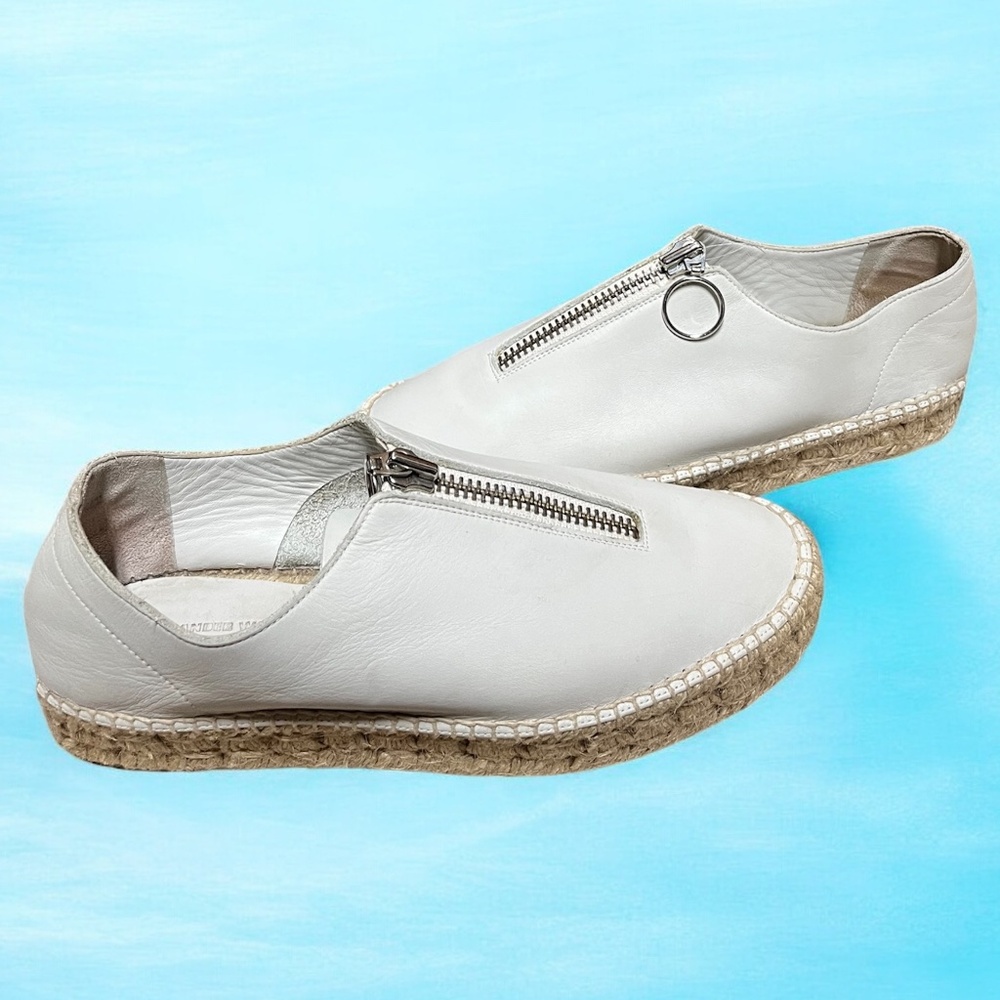 Alexander Wang Devon Leather Zip Front Espadrille… - image 1